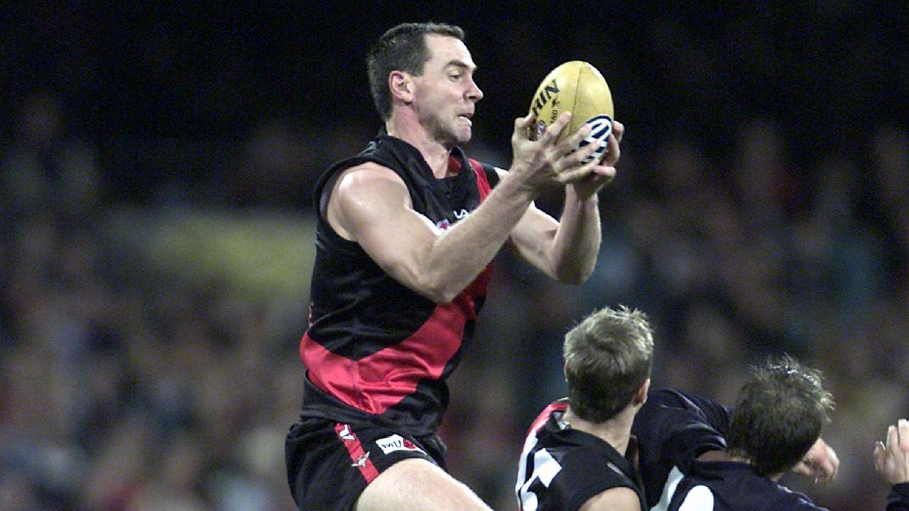 Paul Salmon was a trailblazer as a 205cm forward in his early Essendon days.