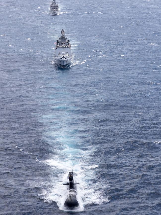 Australia will acquire nuclear-powered submarines as part of a new trilateral deal with the US and UK. Picture: Yuri Ramsey/Australian Defence Force