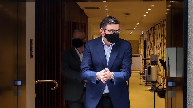 Premier Daniel Andrews leaves for a well earned break. Picture: Ian Currie