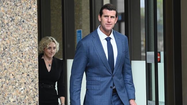 Ben Roberts-Smith, former SAS soldier leaves the Supreme Court as his defamation case against Nine and its journalists continue. Picture: NCA NewsWire / Jeremy Piper