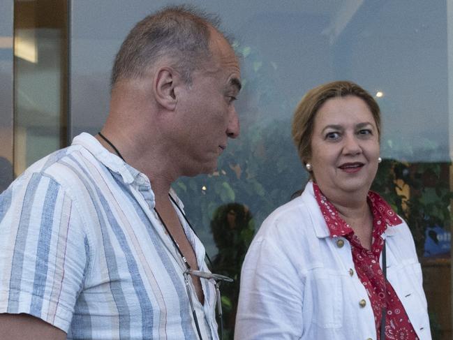 Annastacia Palaszczuk and Dr Reza Abib snapped during their Italian holiday. Picture: Victor Sokolowicz