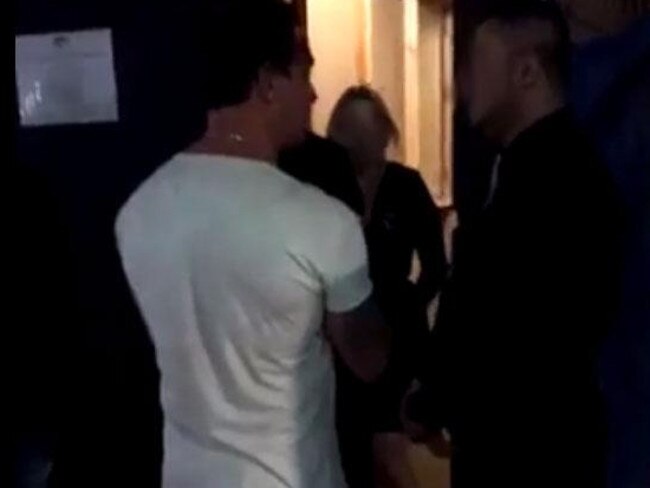 Video footage of Shannon Noll involved in an alleged nightclub assault video in Adelaide. Picture: Supplied