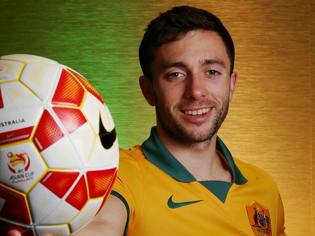 Socceroos Tommy Oar during at media session at the team hotel, Melbourne. 3rd January 2015. Picture: Colleen Petch