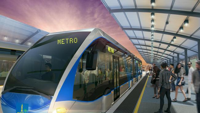 Artists impressions of the Brisbane Metro system