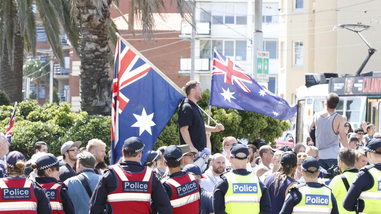 Right-wing extremists: United Patriots Front abuse Australian flag ...