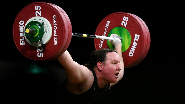 Laurel Hubbard used to be called Gavin and was an elite male weightlifter before transitioning at the age of 35. Picture: Getty Images