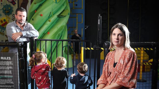 While gyms and indoor sport has resumed, indoor play centres have been left in the dark as to when they may be able to reopen. Funtopia director Andrew Lee with wife Tracey. Picture: Sarah Reed