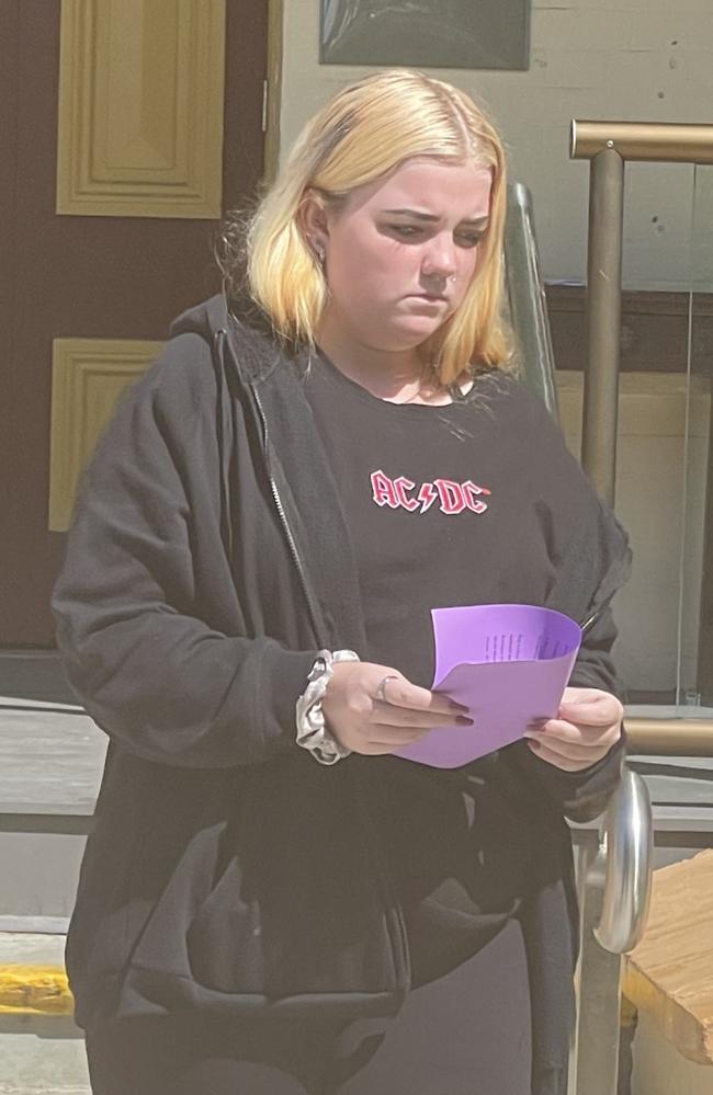 Jessica Tahlay Brooke McMaster leaves Maryborough Magistrates’ Court on August 15, 2023