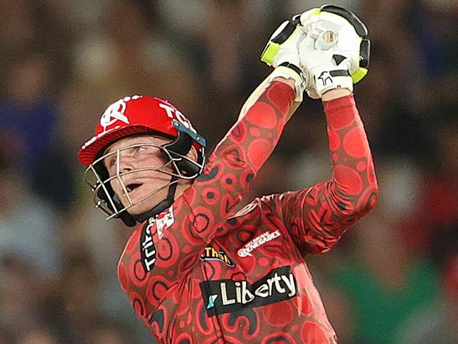 MELBOURNE, AUSTRALIA - JANUARY 04: Jake Fraser-McGurk of the Renegades bats during the BBL match between Melbourne Renegades and Hobart Hurricanes at Marvel Stadium, on January 04, 2024, in Melbourne, Australia. (Photo by Kelly Defina/Getty Images)