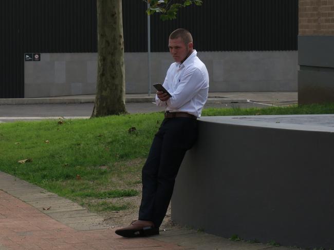 Househam outside Wyong Local Court where he pleaded guilty to drugs and property offences. Picture: supplied.