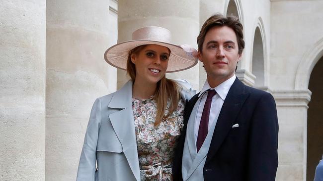 Princess Beatrice and husband Edoardo Mapelli Mozzi. Picture: AFP