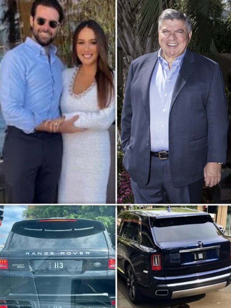 Jake and Lou O’Neil (left), and John Symond with their cars.