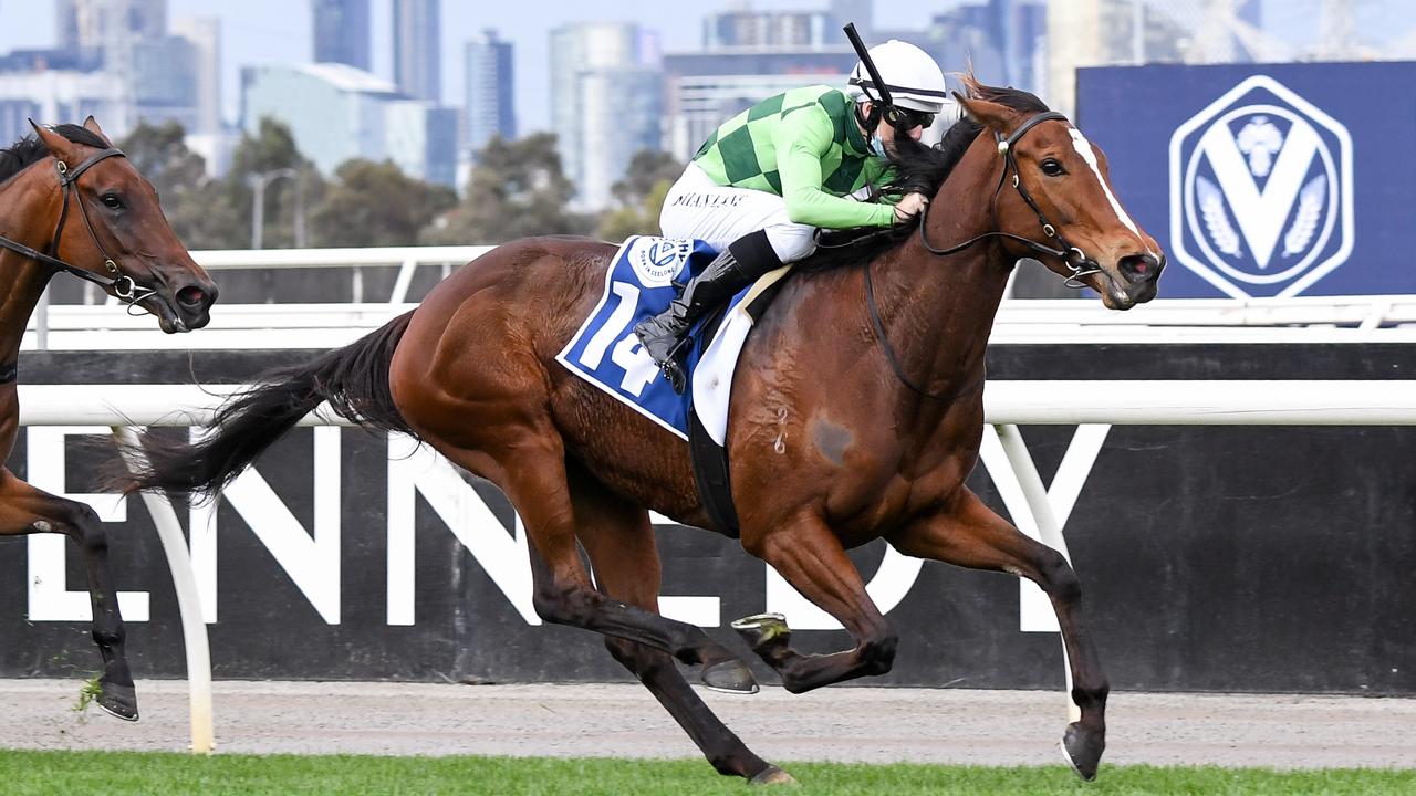 Let’s Elope Stakes winner Turaath will be out to take her winning streak to five in Saturday’s Group 3 Standish Handicap (1200m) at Flemington. Picture: Racing Photos via Getty Images.