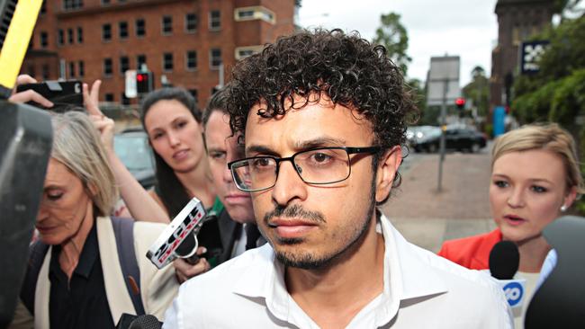 Arsalan Khawaja leaving Parramatta police station on bail on December 4. Picture: Adam Yip