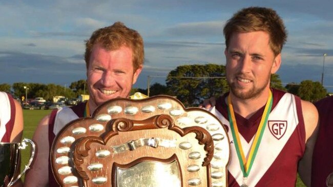 Michael Crettenden (right) remains a star of the Great Flinders FL. Picture: Great Flinders Football League