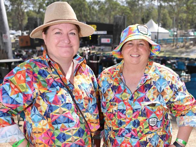 Tina Wensley and Jenny Haslem at Gympie Music Muster. Picture: Patrick Woods.