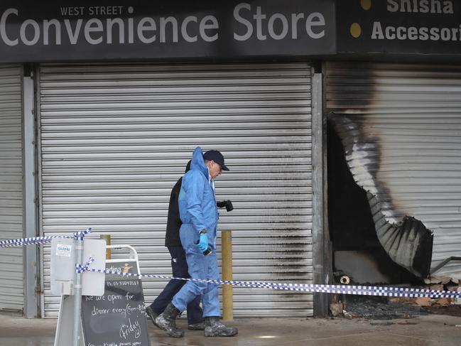 A second Hadfield store has been torched in as many days. Picture: David Crosling