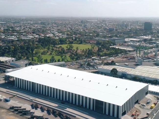 New West Gate Tunnel shed at Yarraville.