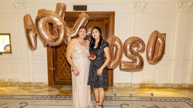 Founder of Agape Outreach Inc. Theresa Mitchell with Agape's Heart Award winner Chloe Chan at the Heart of Women Awards 2020. Please credit: Jessica Lea Photography