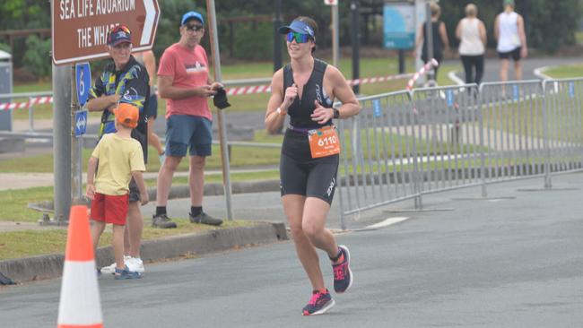 Rachel Jeffrey at the sprint event at the 2023 Mooloolaba Triathlon.