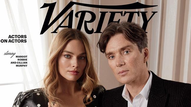 Margot Robbie and Cillian Murphy in the Actors on Actors issue of VARIETY. Picture: Alexi Lubomirski for Variety