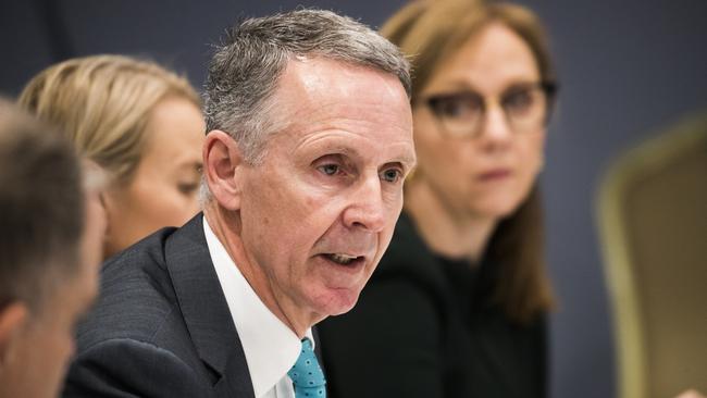 News Corp Australia director of corporate affairs Campbell Reid at the press freedom hearing in Sydney. Picture: Dylan Robinson