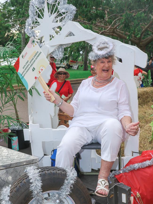 Leslie Hart in the annual Christmas Pageant and Parade down the Esplanade and Knuckey Streets. Picture: Glenn Campbell