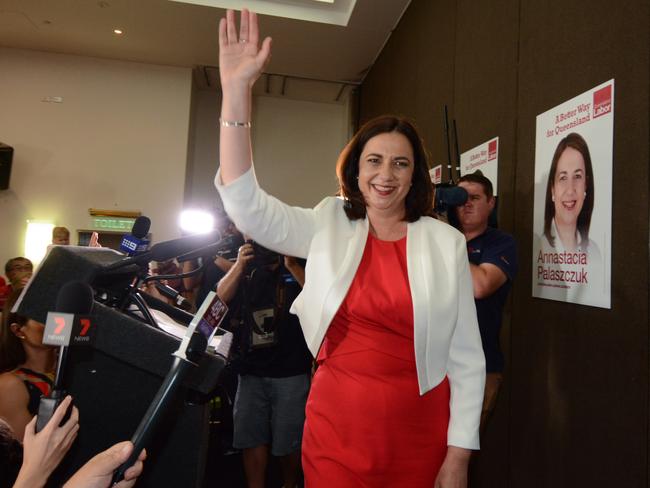 Annastacia Palaszczuk was swept to power in a stunning upset over the LNP’s Campbell Newman in 2015.