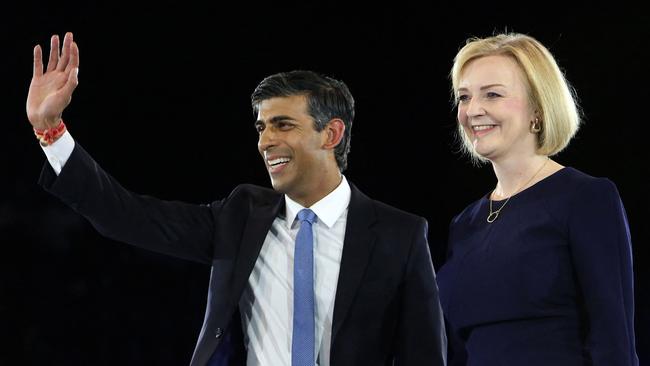 More than twice as many Conservative Party members would now choose Rishi Sunak (left), the former chancellor of the exchequer, as Liz Truss (right). Picture: AFP