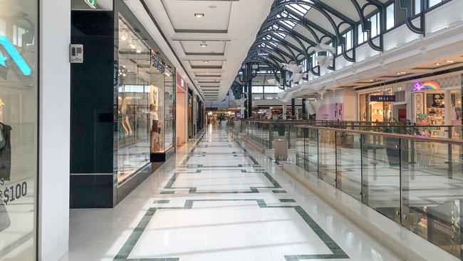 An empty Pacific Fair shopping centre last week. Picture: Tim Marsden