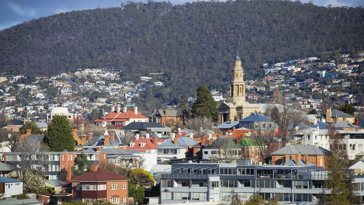 St Georges Church spire and Battery Point. Generic / file / Hobart waterfront. Picture: RICHARD JUPE