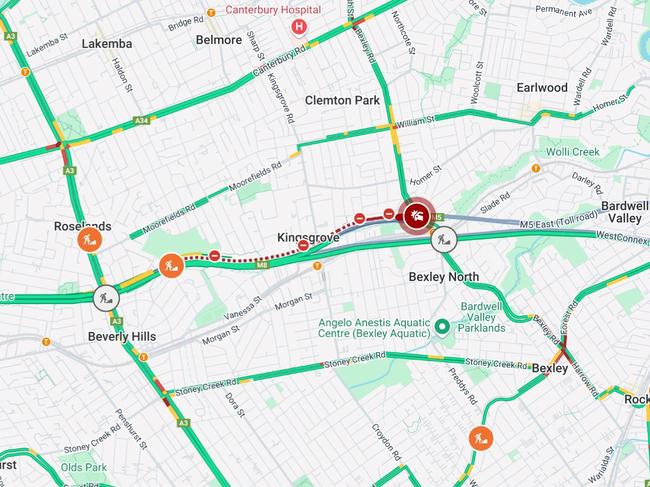 Crews are on the scene to move the crane. Picture: NSW Live Traffic