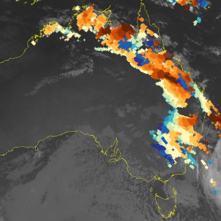 More than 2.24 million lightning strikes were recorded across Australia in the past 48 hours to Monday morning, October 26, 2020. Picture: Bureau of Meteorology