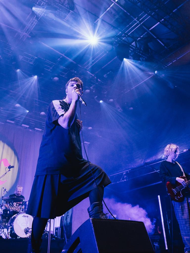 Fontaines DC at the Sydney Opera House Forecourt. Picture: Mikki Gomez