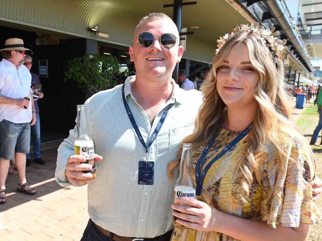 Nathan Veltmeyer and Danielle Clayton at the 2021 Great Northern Darwin Cup. Picture: Julianne Osborne