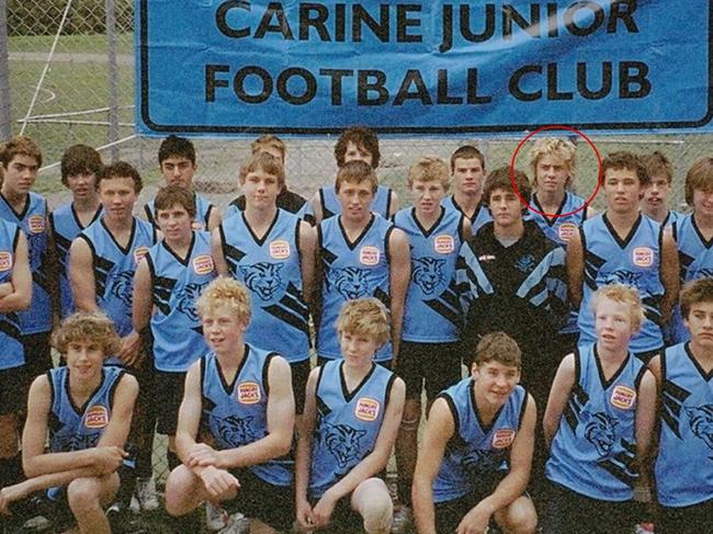 Mitch Duncan with his Carine FC teammates. Picture: Supplied