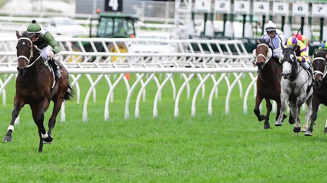 Incentivise wins the Group 3 Tattersall’s Cup at Eagle Farm. Picture: Grant Peters/ Trackside Photography