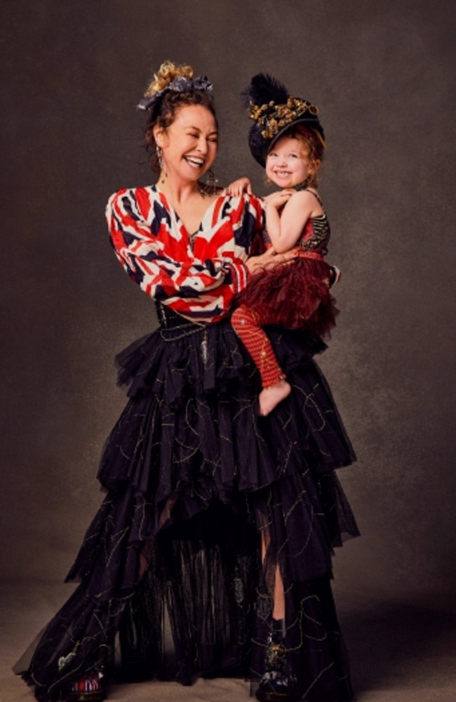 Camilla Franks and daughter Luna in the new fashion campaign.