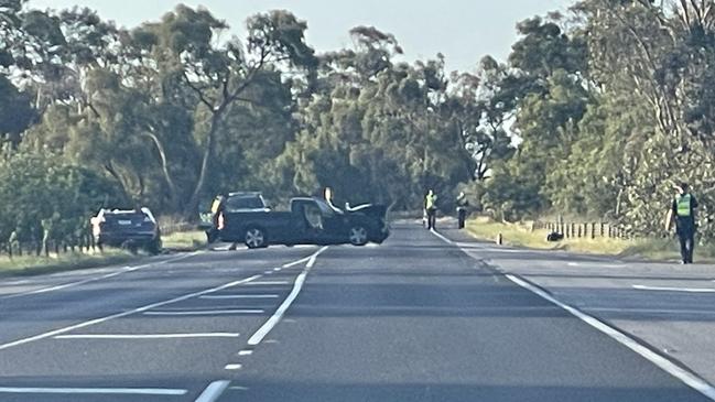 Three people have been flown to hospital after a crash on a the South Gippsland Hwy in Lang Lang on Tuesday, October 29, 2024. Picture: Jack Colantuono