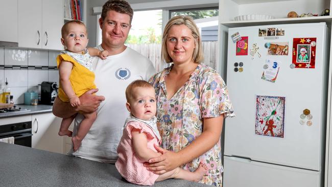 Jen and Tim Blackmore were shocked by their electricity bill last year. Picture: Tim Carrafa