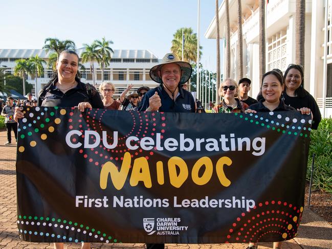 CDU attends the NAIDOC march, 2024. The theme this year is 'Keep the fire burning: Blak, loud and proud'. Picture: Pema Tamang Pakhrin