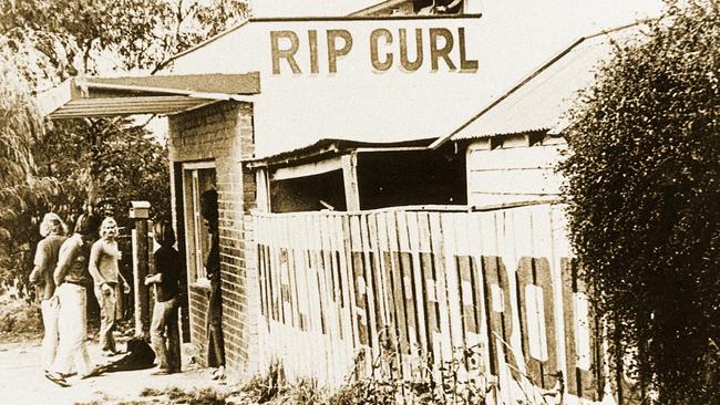 Outside the old bakery in Torquay where the first Rip Curl shop and factory opened.