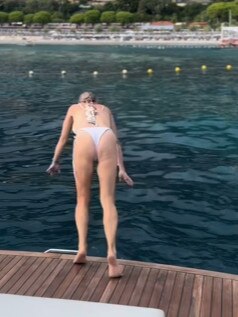 The blonde beauty enjoyed diving in the waters off Monaco. Pictures: Instagram