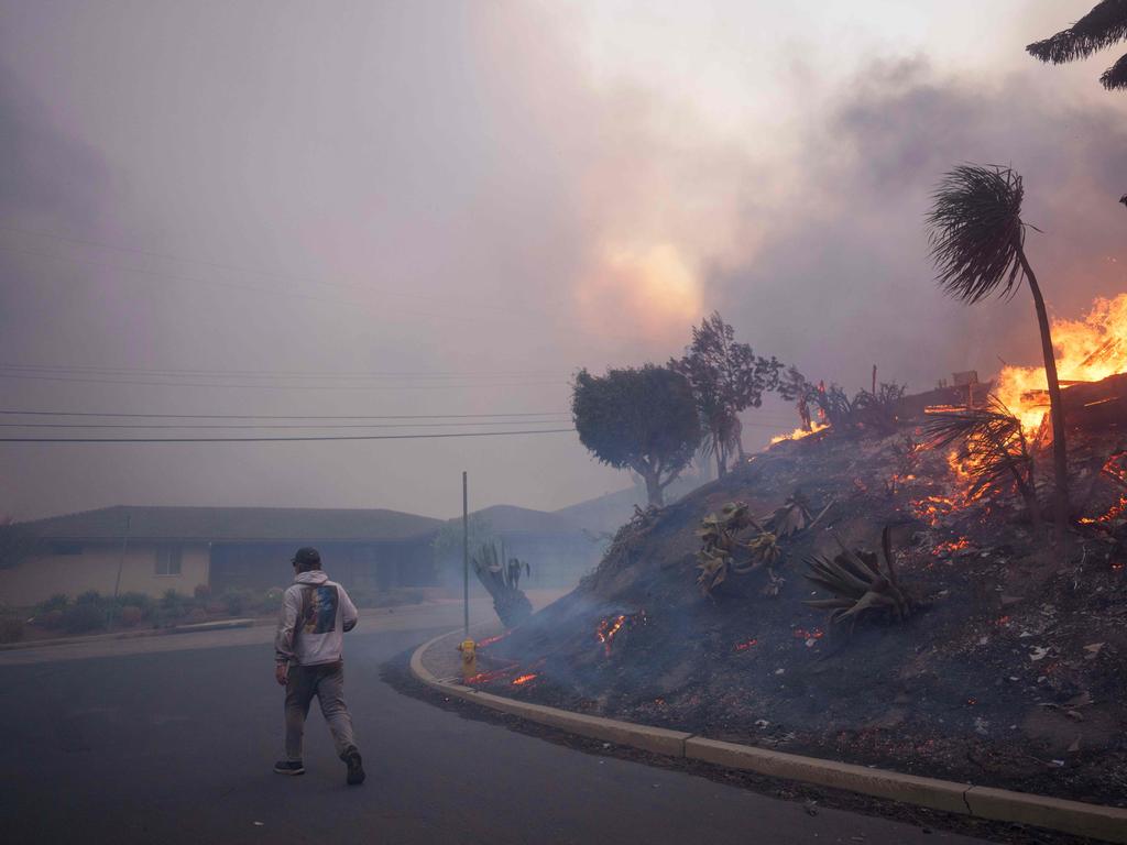 Parts of Southern California have seen less than a quarter inch of rain in the last eight months which has left vegetation dry, withered and incredibly susceptible to fire. Picture: Eric Thayer/Getty Images/AFP