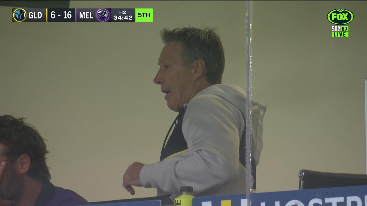 Craig Bellamy was briefly still watching the play. Photo: Fox Sports