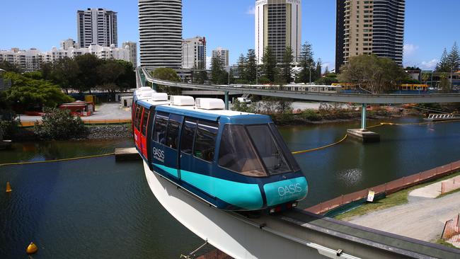 The Broadbeach to Jupiters Casino Monorail in recent years. Photo: David Clark