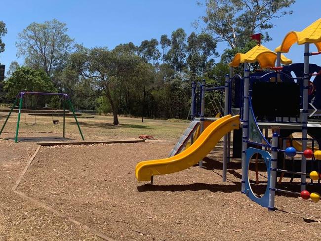 The playground as it is now following the removal of the trees.