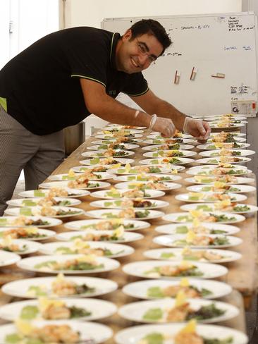 Chef Alex Bitar, from Horsham celebrated his 22nd birthday at the Rupanyup Barley Banquet ,. Picture: Yuri Kouzmin