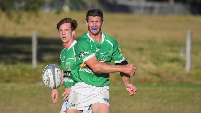 Former Wallabies five-eighth Berrick Barnes in action for Lennox Head