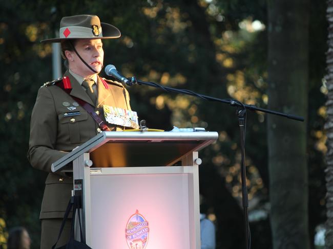 Brigadier Coyle delivering the keynote address.
